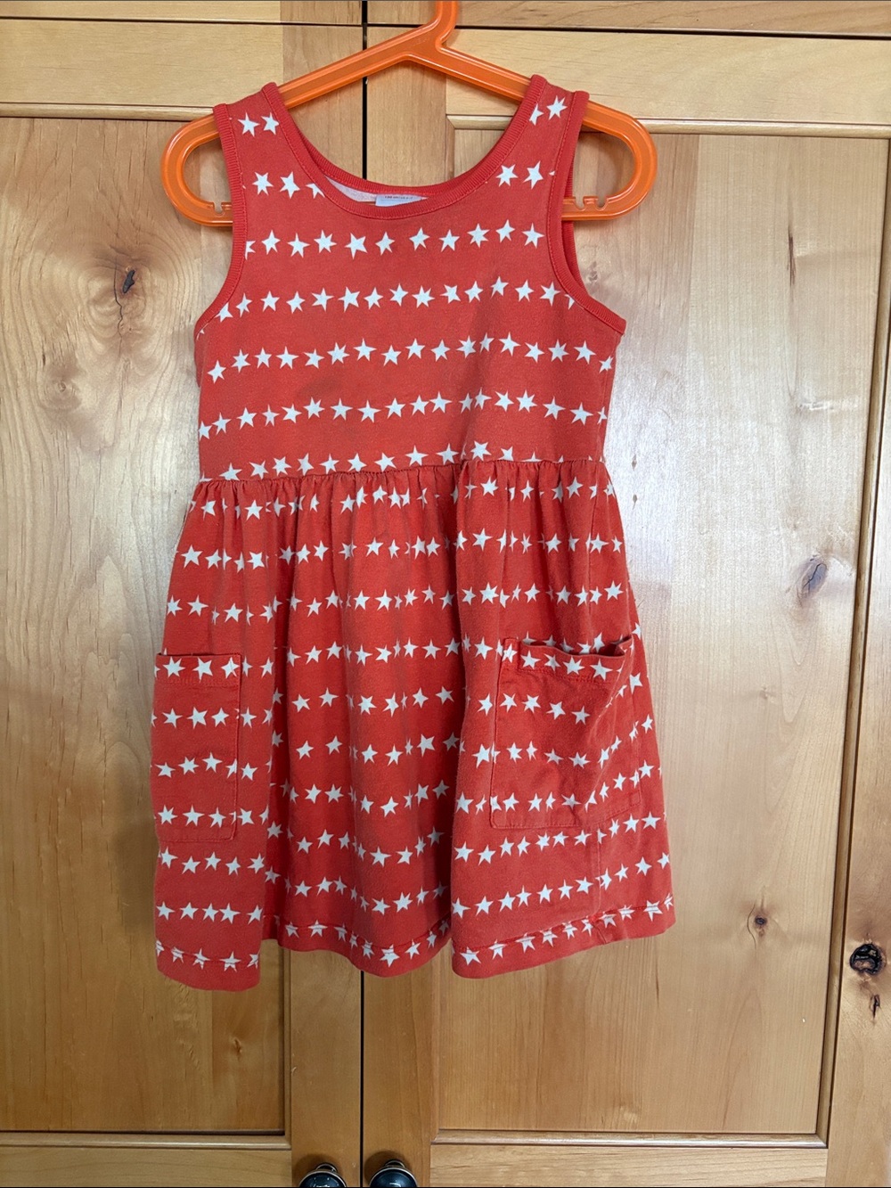 Hanna Andersson Red Star Knit Tank Dress